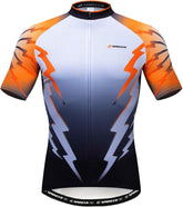 Men'S Cycling Jerseys Tops Biking Shirts Short Sleeve Bike Clothing Full Zipper Bicycle Jacket with Pockets